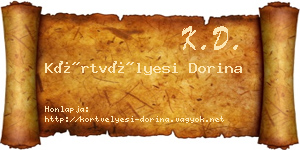 Körtvélyesi Dorina névjegykártya
